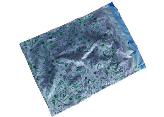 Drawstring 30mm×60mm Biodegradable Dog Poop Bags Earth Friendly On Rolls